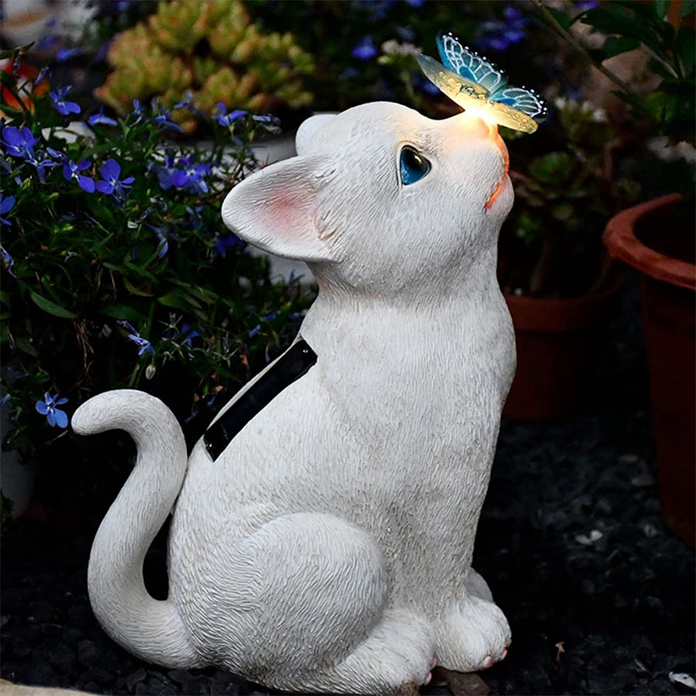 Amazon｜ベルト ソーラーライト 屋外 彫刻 Pet 彫刻,かわいい 猫 犬
